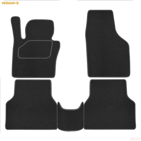 Коврики салона Rezkon текстильные для Volkswagen Tiguan (2007-2016) № 2035025100