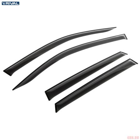 Дефлекторы окон Rival Premium для Volkswagen Touareg (2018-2025) № 35808001