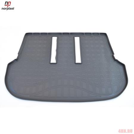 Коврик в багажник Norplast для Toyota Fortuner (2015-2025) (7 мест) (разложенный 3-й ряд) серый № NPA00-T88-230-G