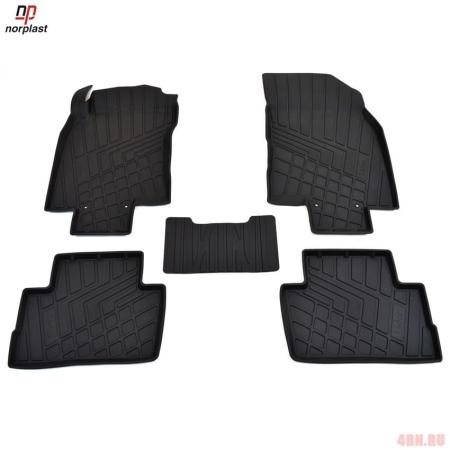 Коврики салона Norplast литьевые для Nissan Qashqai (2015-2021) № NP11-LdC-61-608