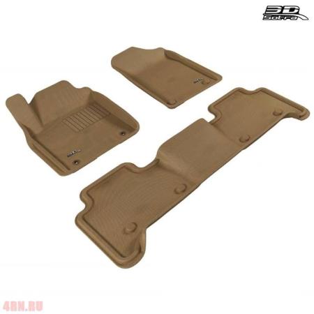 Коврики салона Liner 3D Lux для Land Rover Discovery 4 (2010-2016) бежевые № ST 74-00663