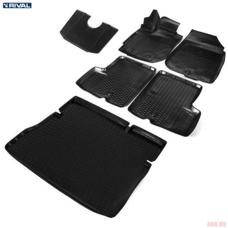 Комплект ковриков салона и багажника для Renault Duster 2WD (2015-2020) № K14701007-2