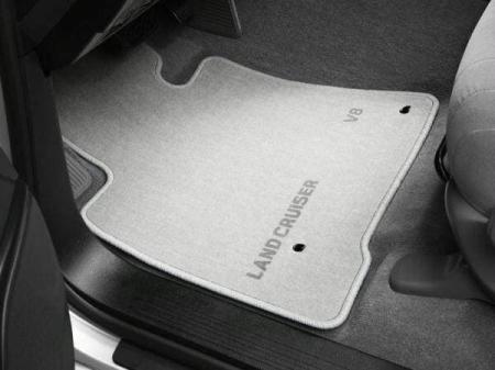 Коврики салона оригинальные текстильные серые для Toyota Land Cruiser 200 5 мест (2012-2021) № PZ410-7935A-DY