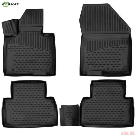 Коврики 3D салона для Hyundai Santa Fe (2018-2020) № FORMAT.3D01995210