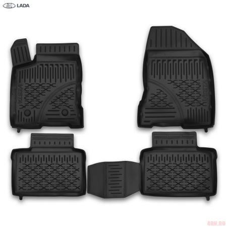 Коврики салона оригинальные для Lada (ВАЗ) Vesta (2015-2025) (оригинальный рисунок) № 99999218073182
