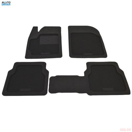 Коврики салона резиновые универсальные со слитной перемычкой EVA соты № EVAS.9913