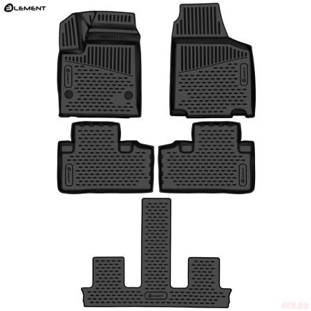 Коврики 3D салона для Aito M7 (2024-2025) 5 шт. № ELEMENT3DA71322210k