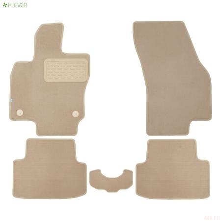 Коврики салона текстильные Premium для Jetta VS5 (2023-2024) 5 шт. бежевые № KLEVER0412800222112kh