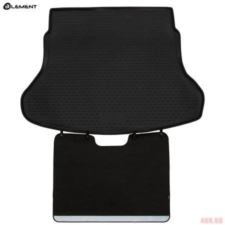 Коврик в багажник с функцией защиты бампера Econom для Hyundai Solaris (2017-2022) № ELEMENT.SET.002
