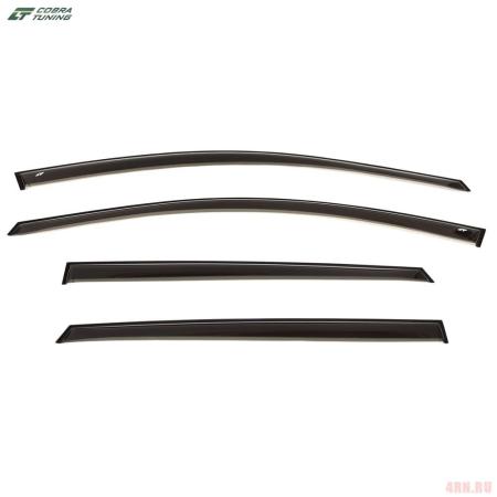 Дефлекторы боковых окон Cobra для Kia Rio хэтчбек (2011-2016) узкие № ST028