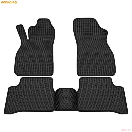 Коврики салона Rezkon EVA резиновые для Hyundai Accent (2001-2010) с черным кантом № 9020010101