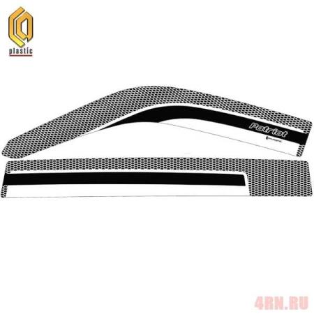 Дефлекторы окон серия "Art" графит для UAZ Patriot (2014-2025) № 2010031610510