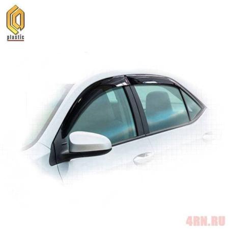 Дефлекторы окон CA Plastic Classic полупрозрачные для Toyota Corolla седан (2013-2018) № 2010030308814