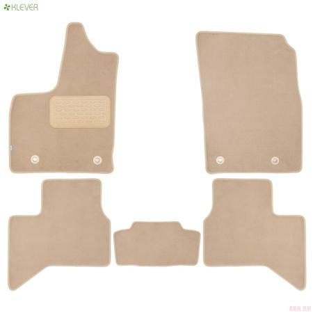 Коврики салона текстильные Premium для Toyota Land Cruiser 300 (2021-2025) 5 шт. бежевые № KVR04.048.106.22112kh
