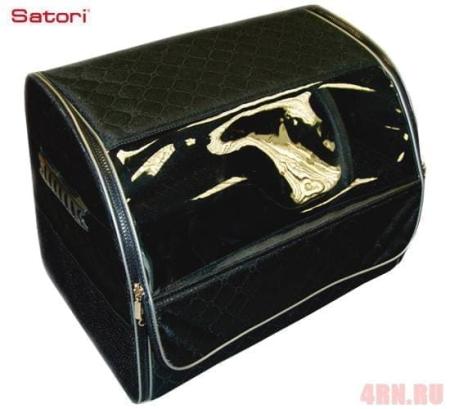 Сумка-органайзер средняя ''Mw'' с окошком черная 47х32х31см