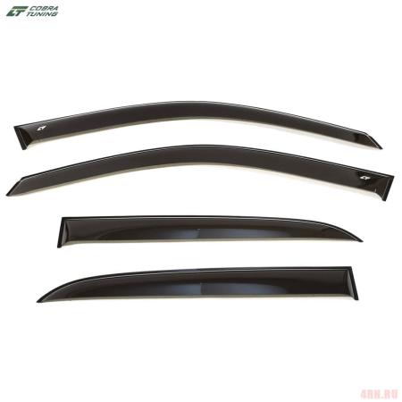 Дефлекторы боковых окон для Smart ForFour (2014-2021) широкие № SE80115