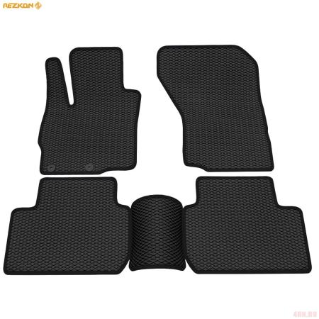 Коврики салона EVA cоты резиновые для Mitsubishi Outlander (2012-2022) с черным кантом № 9024015101