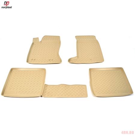 Коврики салона Norplast бежевые для Cadillac SRX (2003-2010) № NPL-Po-10-50-B