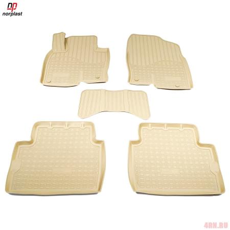 Коврики салона Norplast 3D для Mazda CX-5 (2017-2025) бежевые № NPA11-C55-683-B