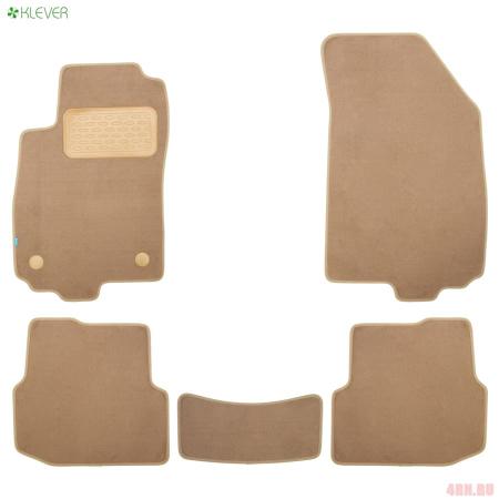 Коврики в салон Klever Premium для Chevrolet Aveo хэтчбек, седан (2008-2011) бежевые № KLEVER04081222112kh