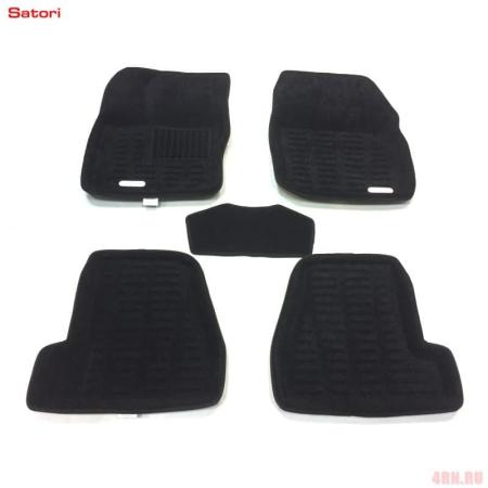 Коврики салона Satori Liner 3D Basic текстильные для Ford Focus 3 (2012-2018) № SI 08-00218