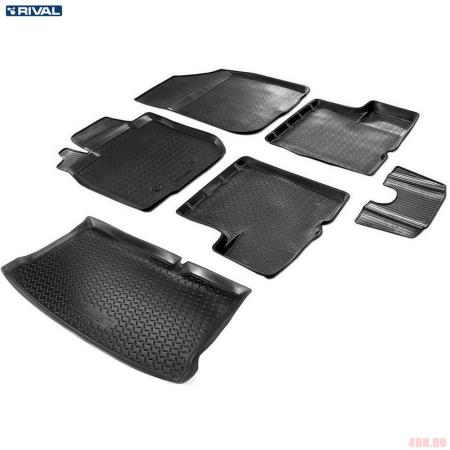 Комплект ковриков салона и багажника для Renault Sandero (2014-2022) № K14703003-2