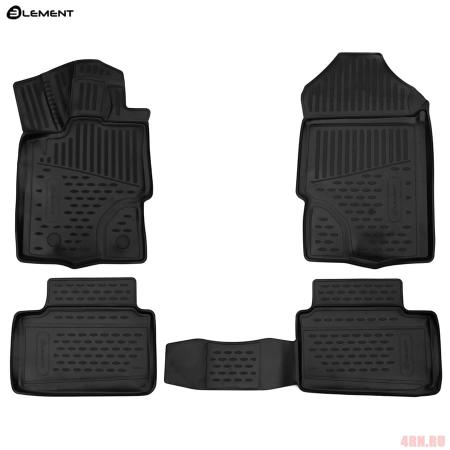 Коврики в салон 3D Element для Ford Ranger Supercab (2019-2022) № ELEMENT3D02337210k