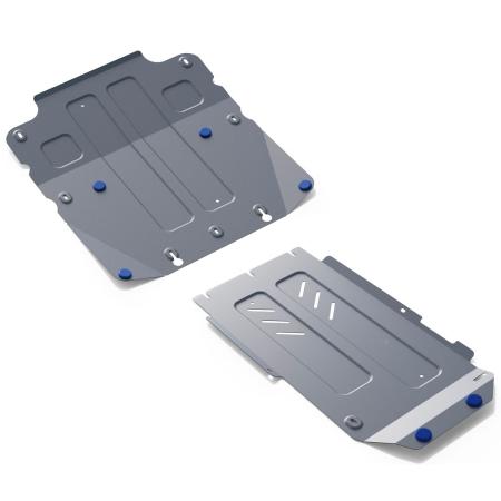 Защита двигателя, КПП и раздаточной коробки для Kia Stinger 4WD (2017-2023) 2 части № K333.2841.1