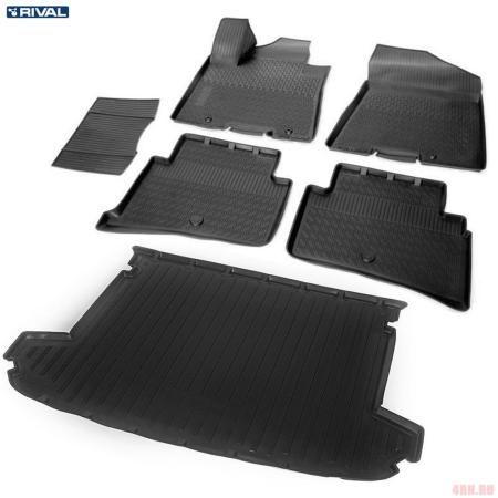 Комплект ковриков салона и багажника для Kia Sportage (2016-2021) № K12805003-4
