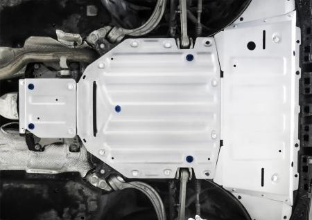 Защита двигателя, КПП и раздаточной коробки для Audi Q8 (2018-2025) 3 части № K333.0348.1