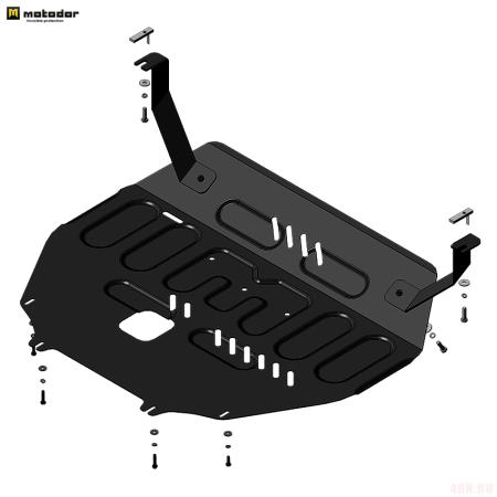 Защита картера и КПП для Changan CS55 Plus (2021-2025) № 77204