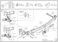 Фаркоп Galia для Honda Civic хэтчбек 5дв. (2006-2012) № H082A