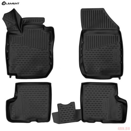 Коврики 3D салона для Lada (ВАЗ) Largus (2021-2025) 5 мест № ELEMENT3DA0N121210k