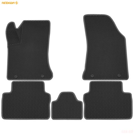 Коврики салона 3D EVA Ромб резиновые для Geely Emgrand 7 (2022-2025) с серым кантом № 9217005202