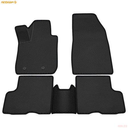 Коврики салона 3D EVA Ромб резиновые для Renault Duster (2021-2025) с черным кантом № 9229005401