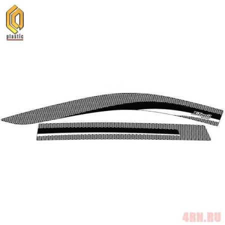 Дефлекторы окон серия "Art" графит для Nissan X-Trail (2014-2022) № 2010031610930
