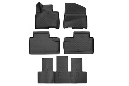 Коврики 3D салона для Kia Carnival (2020-2025) Premium+ № ELEMENT3DAN0023210