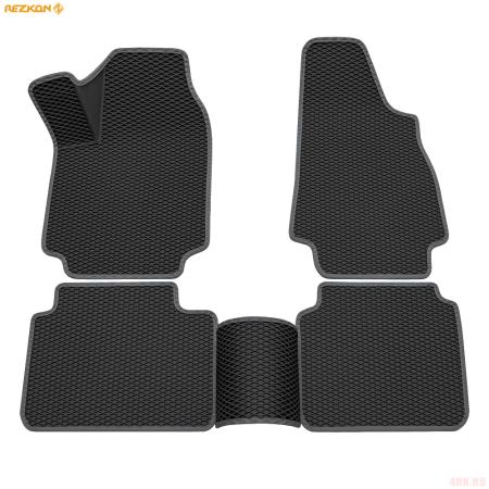 Коврики салона 3D EVA Ромб для Lada (ВАЗ) Niva Legend (2021-2025) с серым кантом № 9239035502