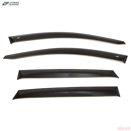 Дефлекторы боковых окон Cobra для Kia Rio хэтчбек (2011-2016) широкие № KE12911