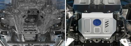 Защита радиатора и двигателя для Toyota Fortuner 4WD (2015-2025) без крепежа, 2-я часть № 3.9502.1