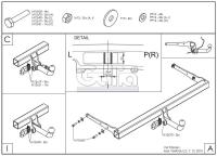 Фаркоп Galia быстросъемный для Volkswagen Tiguan (2007-2016) № V069C