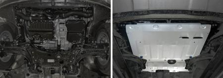 Защита двигателя и КПП для Volkswagen Teramont 4WD (2017-2025) 2 части № 333.5861.1