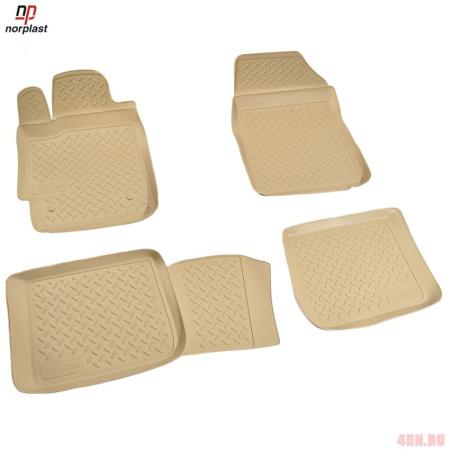 Коврики салона Norplast бежевые для Toyota Camry (2006-2011) № NPL-Po-88-09-B