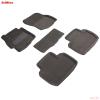 Коврики салона 3D текстильные для Mitsubishi Outlander XL (2007-2012) серые № 82160