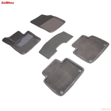 Коврики салона 3D текстильные для Volvo V90 (2016-2025) серые № 91931