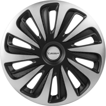 Колпаки колесные MICHELIN 13", "Калибр", серебристо-черные, 4 шт. № 300235