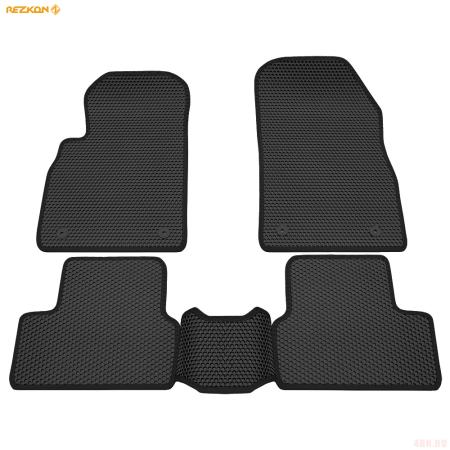 Коврики салона EVA соты резиновые для Opel Astra J (2009-2015) с черным кантом № 9126010101