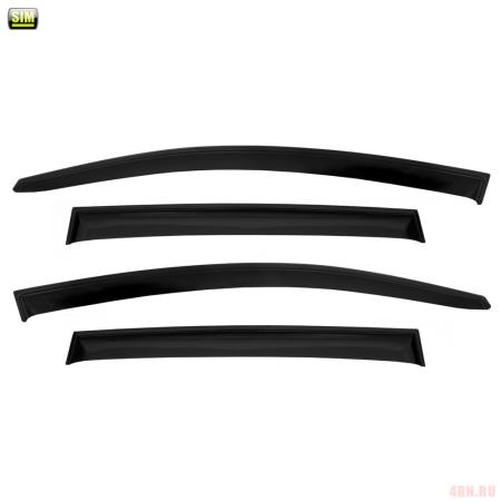 Дефлекторы боковых окон для Skoda Karoq (хром. пакет) (2020-2025) № SSCKAR2032