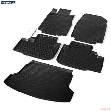 Комплект ковриков салона и багажника для Honda CR-V (2012-2015) № K12101002-1