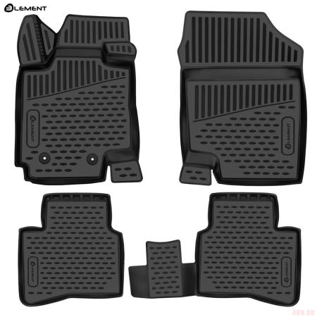 Коврики 3D салона для JAC JS4 (2020-2025) 4 шт. № ELEMENT3DA67536210k